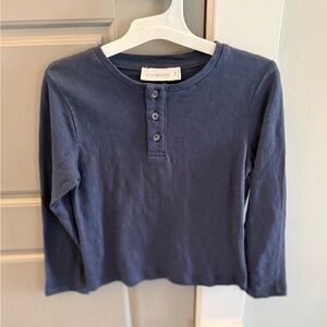 Scene & Heard / Kids Navy Blue Long Sleeve Henley Shirt